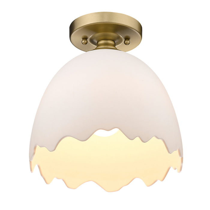 Golden - 6951-SF BCB-POR - One Light Semi-Flush Mount - Brinkley - Brushed Champagne Brass