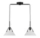 Meridian - M100108MBK - Two Light Linear Chandelier - Matte Black