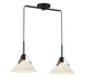 Meridian - M100108MBK - Two Light Linear Chandelier - Matte Black