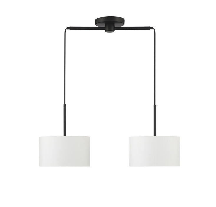 Meridian - M100109MBK - Two Light Linear Chandelier - Matte Black