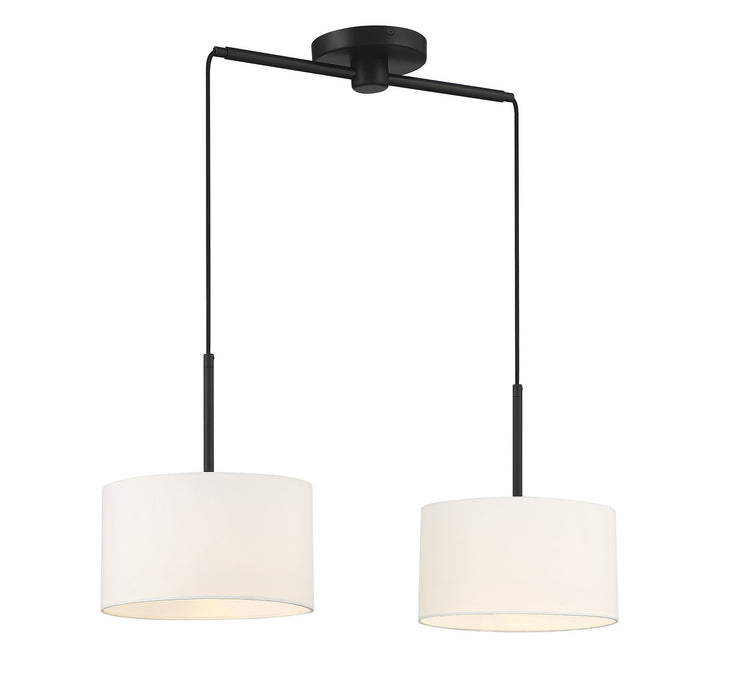 Meridian - M100109MBK - Two Light Linear Chandelier - Matte Black