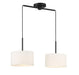 Meridian - M100109MBK - Two Light Linear Chandelier - Matte Black