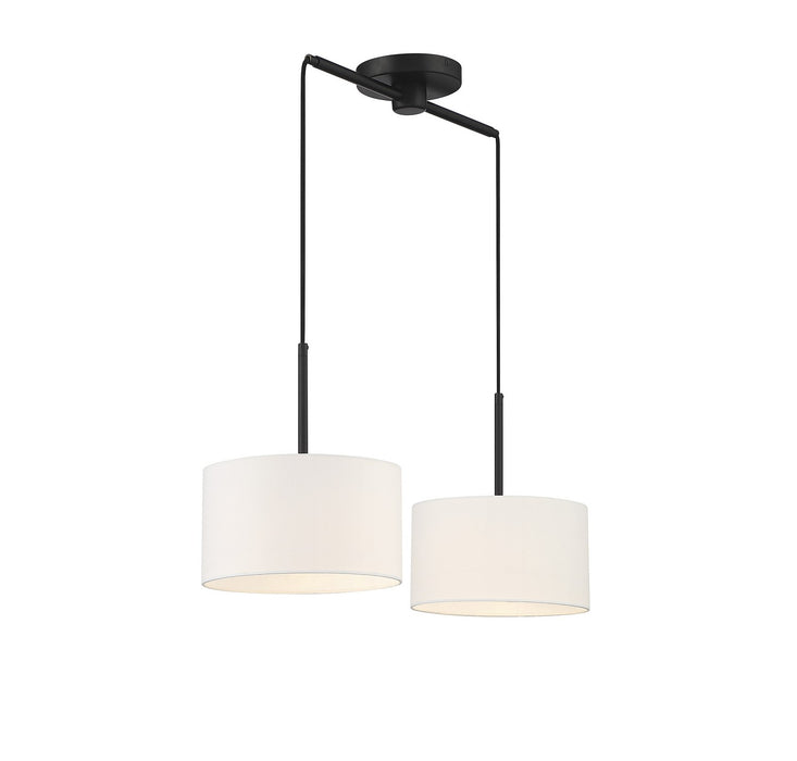 Meridian - M100109MBK - Two Light Linear Chandelier - Matte Black