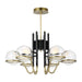 Visual Comfort Modern - 700CRBY6BNB-LED927-277 - LED Chandelier - Crosby - Glossy Black/Natural Brass