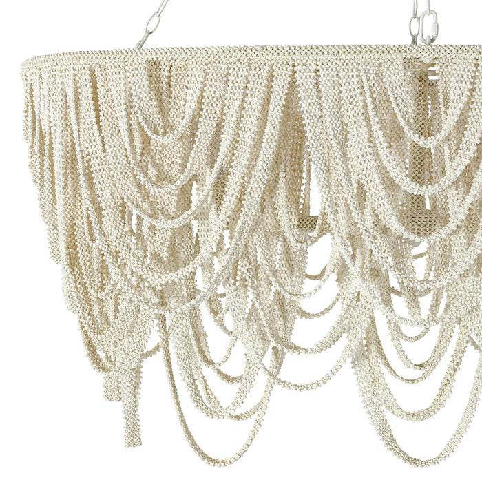 Palecek - 2909-79 - Four Light Chandelier - Selita - Off-White