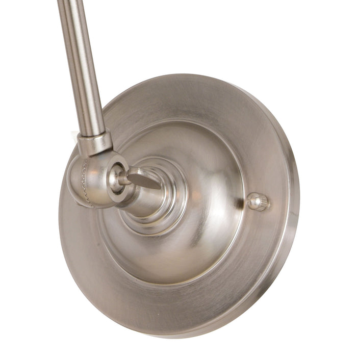 Vaxcel - W0399 - One Light Swing Arm Wall Light - Alexis - Satin Nickel and Matte White