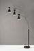 Adesso Home - 4290-01 - Three Light Floor Lamp - Oscar - Black W. Antique Brass