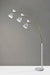 Adesso Home - 4290-02 - Three Light Floor Lamp - Oscar - White W. Antique Brass
