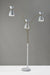 Adesso Home - 4290-02 - Three Light Floor Lamp - Oscar - White W. Antique Brass