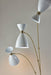 Adesso Home - 4290-02 - Three Light Floor Lamp - Oscar - White W. Antique Brass
