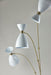 Adesso Home - 4290-02 - Three Light Floor Lamp - Oscar - White W. Antique Brass