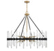 Savoy House - 1-1934-12-143 - 12 Light Chandelier - Santiago - Matte Black with Warm Brass