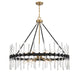 Savoy House - 1-1934-12-143 - 12 Light Chandelier - Santiago - Matte Black with Warm Brass