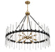 Savoy House - 1-1934-12-143 - 12 Light Chandelier - Santiago - Matte Black with Warm Brass