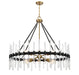 Savoy House - 1-1934-12-143 - 12 Light Chandelier - Santiago - Matte Black with Warm Brass