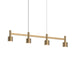 Sonneman - 1784.14 - LED Linear Pendant - Systema Staccato - Brass Finish