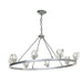 Hubbardton Forge - 105021-SKT-85-CR - Eight Light Chandelier - Gatsby - Sterling