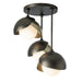 Hubbardton Forge - 121374-SKT-14-86-GG0711 - Three Light Semi-Flush Mount - Brooklyn - Oil Rubbed Bronze