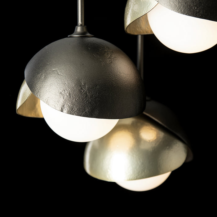 Hubbardton Forge - 121374-SKT-14-86-GG0711 - Three Light Semi-Flush Mount - Brooklyn - Oil Rubbed Bronze