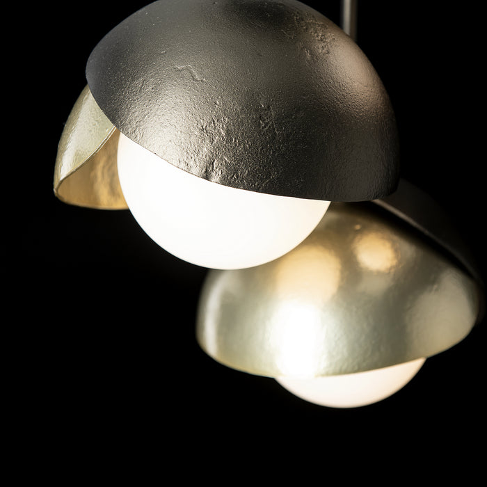 Hubbardton Forge - 121374-SKT-14-86-GG0711 - Three Light Semi-Flush Mount - Brooklyn - Oil Rubbed Bronze