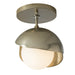 Hubbardton Forge - 121377-SKT-86-86-GG0711 - One Light Semi-Flush Mount - Brooklyn - Modern Brass