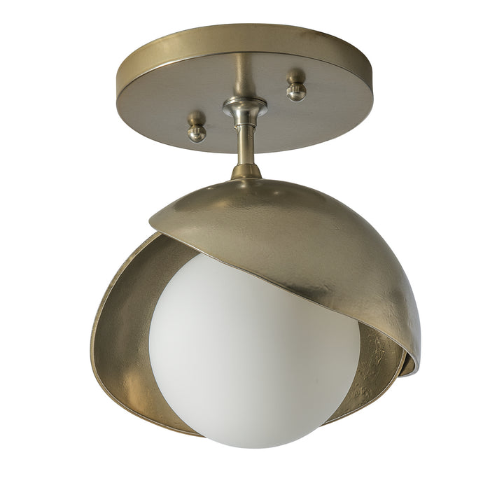 Hubbardton Forge - 121377-SKT-86-86-GG0711 - One Light Semi-Flush Mount - Brooklyn - Modern Brass