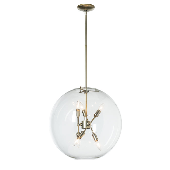 Hubbardton Forge - 134410-SKT-MULT-86-ZM0497 - Six Light Pendant - Sfera - Modern Brass