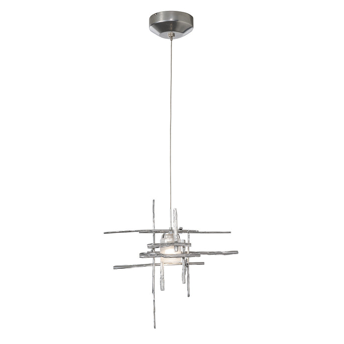 Hubbardton Forge - 161185-SKT-STND-85-YC0305 - One Light Mini Pendant - Tura - Sterling