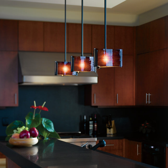 Hubbardton Forge - 188100-SKT-MULT-10-ZB0156 - One Light Mini Pendant - Exos Glass - Black