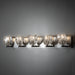 Hubbardton Forge - 201323-SKT-82-CR - Five Light Bath Sconce - Gatsby - Vintage Platinum