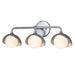 Hubbardton Forge - 201373-SKT-85-85-GG0711 - Three Light Bath Sconce - Brooklyn - Sterling