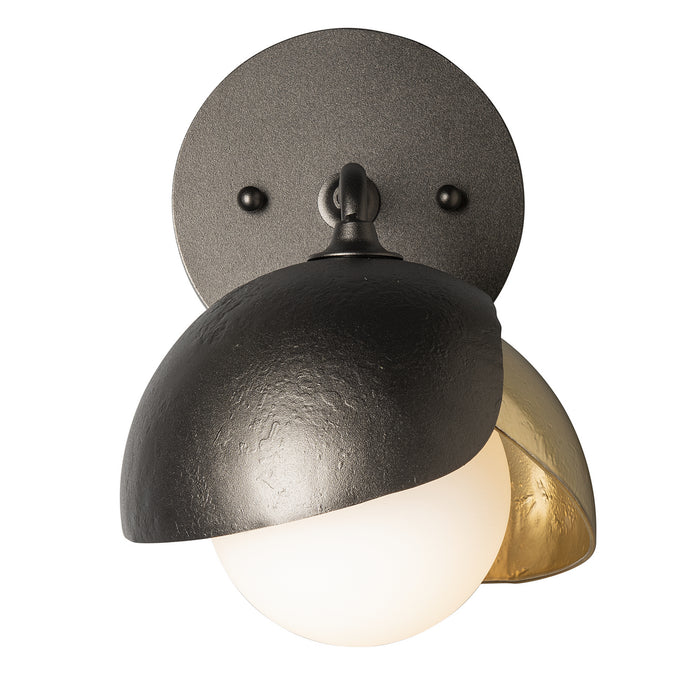 Hubbardton Forge - 201374-SKT-14-86-GG0711 - One Light Bath Sconce - Brooklyn - Oil Rubbed Bronze