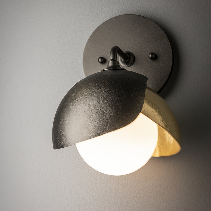 Hubbardton Forge - 201374-SKT-14-86-GG0711 - One Light Bath Sconce - Brooklyn - Oil Rubbed Bronze