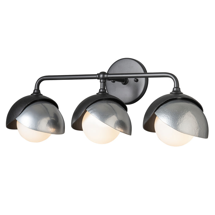 Hubbardton Forge - 201375-SKT-10-85-GG0711 - Three Light Bath Sconce - Brooklyn - Black