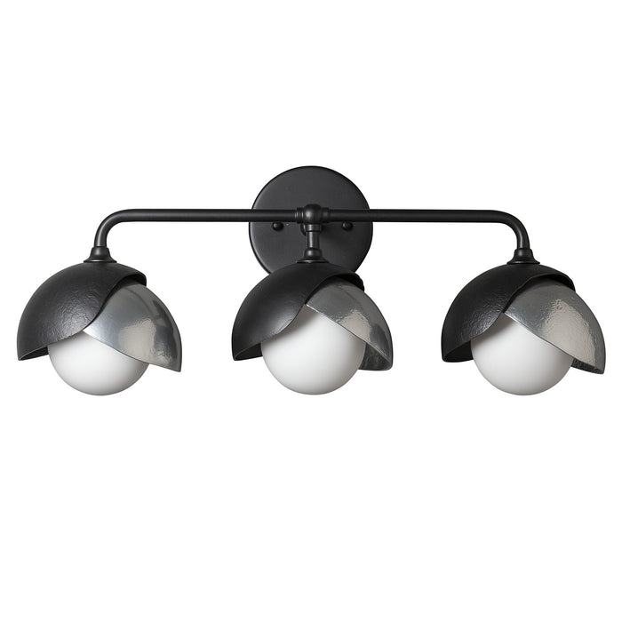 Hubbardton Forge - 201375-SKT-10-85-GG0711 - Three Light Bath Sconce - Brooklyn - Black