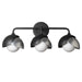 Hubbardton Forge - 201375-SKT-10-85-GG0711 - Three Light Bath Sconce - Brooklyn - Black