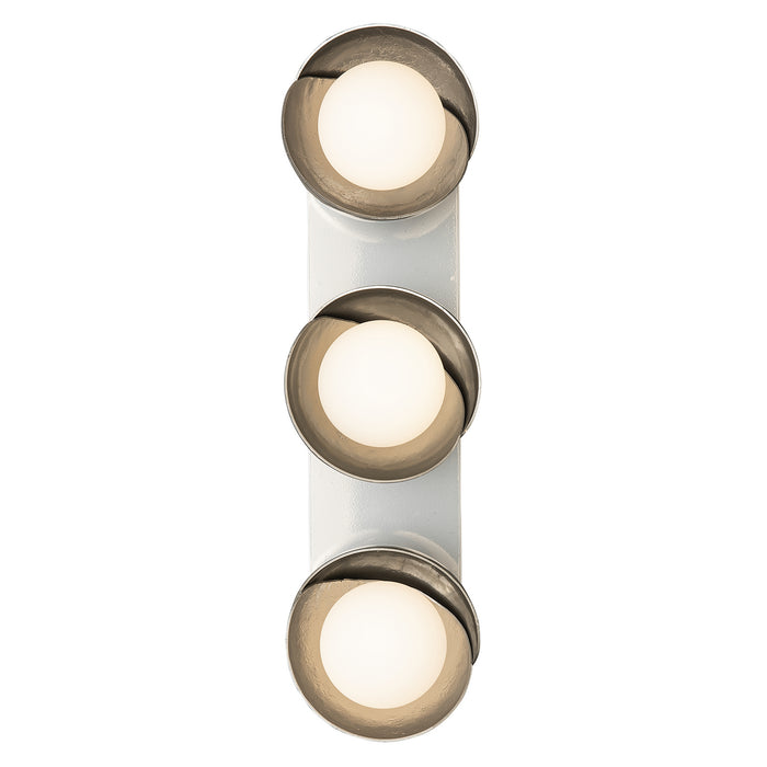 Hubbardton Forge - 201378-SKT-85-85-GG0711 - Three Light Bath Sconce - Brooklyn - Sterling
