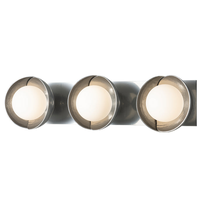 Hubbardton Forge - 201378-SKT-85-85-GG0711 - Three Light Bath Sconce - Brooklyn - Sterling