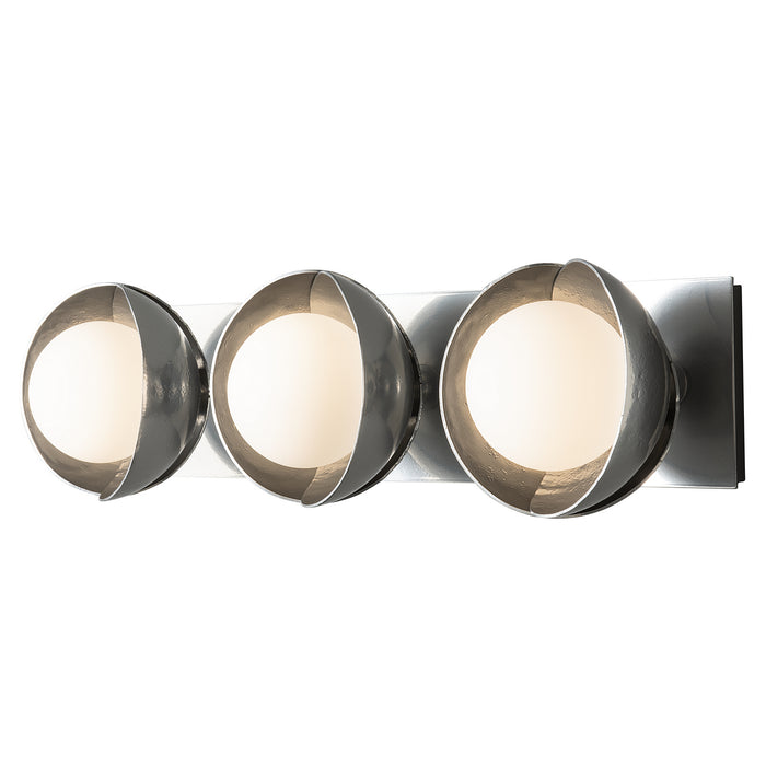 Hubbardton Forge - 201378-SKT-85-85-GG0711 - Three Light Bath Sconce - Brooklyn - Sterling