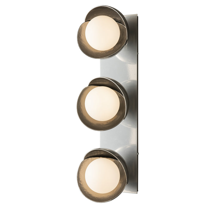 Hubbardton Forge - 201378-SKT-85-85-GG0711 - Three Light Bath Sconce - Brooklyn - Sterling