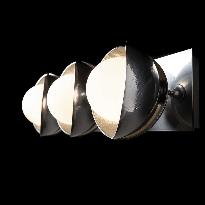 Hubbardton Forge - 201378-SKT-85-85-GG0711 - Three Light Bath Sconce - Brooklyn - Sterling