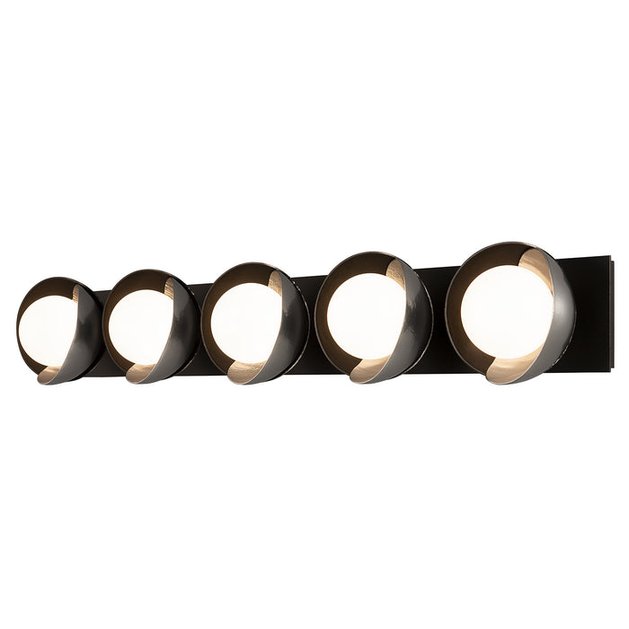 Hubbardton Forge - 201379-SKT-14-85-GG0711 - Five Light Bath Sconce - Brooklyn - Oil Rubbed Bronze