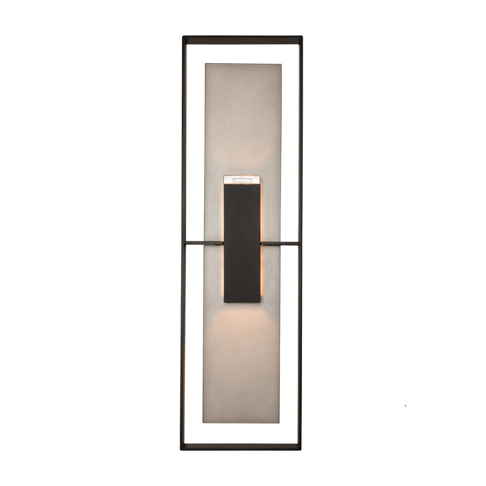 Hubbardton Forge - 302607-SKT-80-78-ZM0546 - Two Light Outdoor Wall Sconce - Shadow Box - Coastal Black