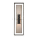 Hubbardton Forge - 302607-SKT-80-78-ZM0546 - Two Light Outdoor Wall Sconce - Shadow Box - Coastal Black