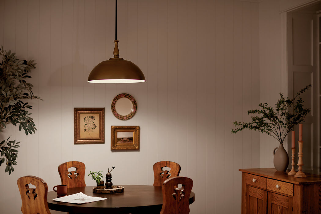 Kichler - 52477NBR - One Light Pendant - Fira - Natural Brass