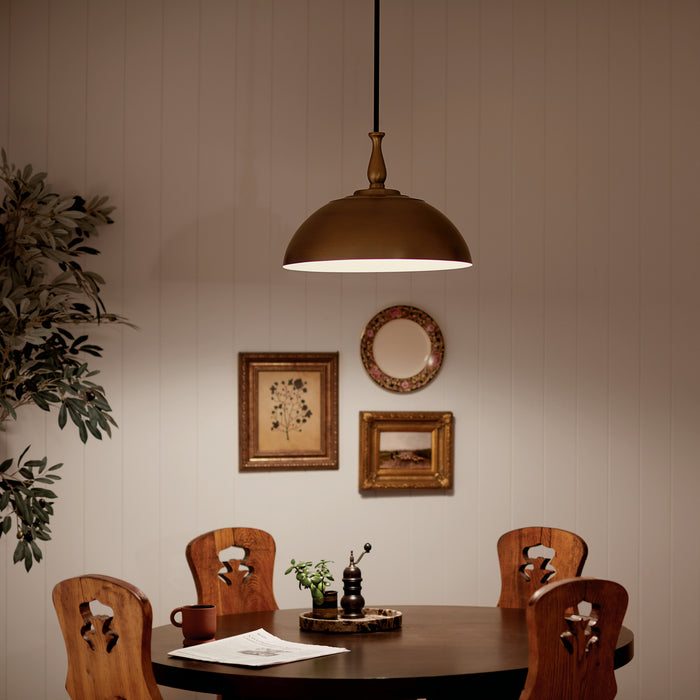 Kichler - 52477NBR - One Light Pendant - Fira - Natural Brass