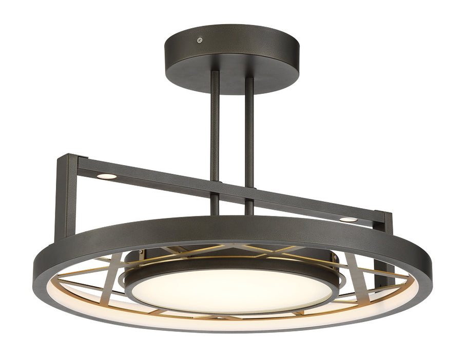 Metropolitan - N7524-716-L - LED Convertible Semi Flush / Pendant - Tribeca by Robin Baron - Smoked Iron And Soft Brass