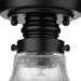 Golden - 0307-FM10 BLK-ROG - One Light Flush Mount - Clary - Matte Black