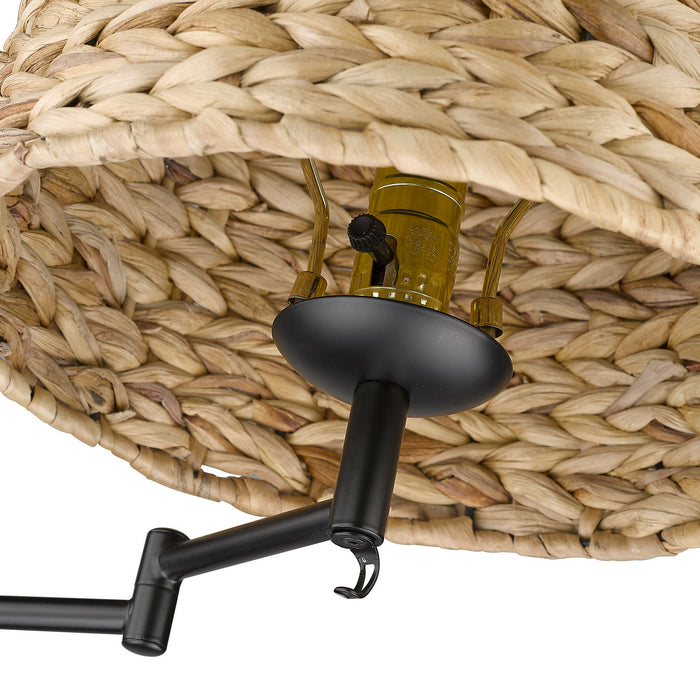 Golden - 3692-A1W BLK-WSG - One Light Swing Arm - Eleanor - Matte Black