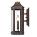 Golden - 4308-OWM TBZ - Two Light Outdoor Wall Sconce - Cohen - Textured Bronze